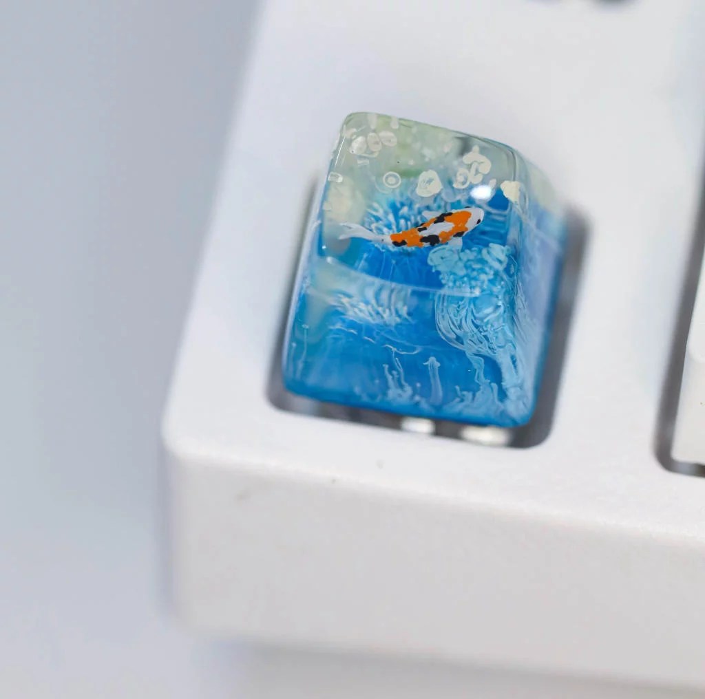 Bluesky Koi keycap - Hirosart