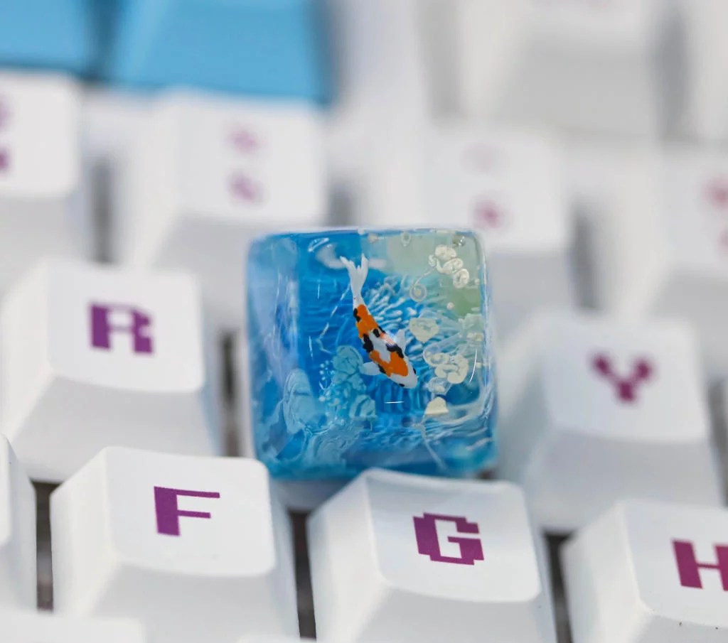 Bluesky Koi keycap - Hirosart