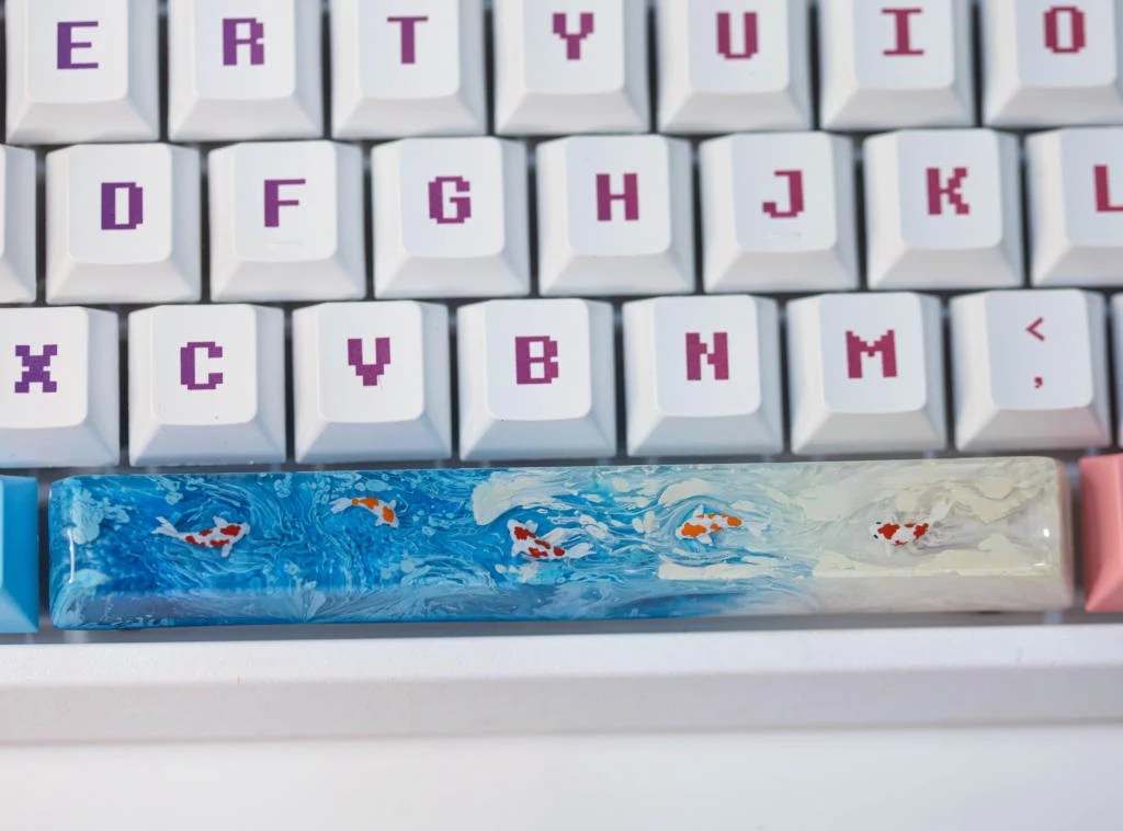 Bluesky Koi keycap - Hirosart