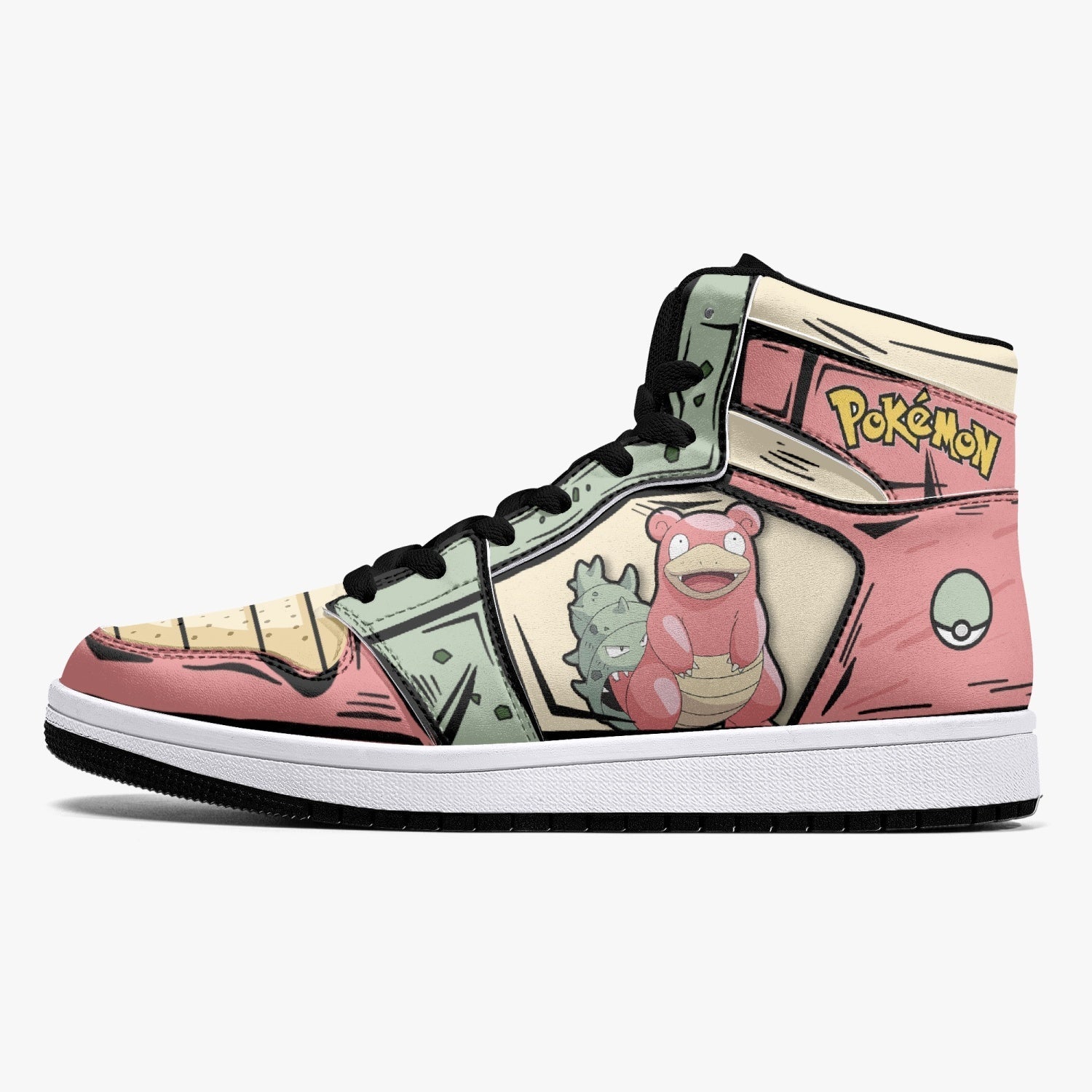 Slowbro Pokemon Mid 1 Basketball Shoes