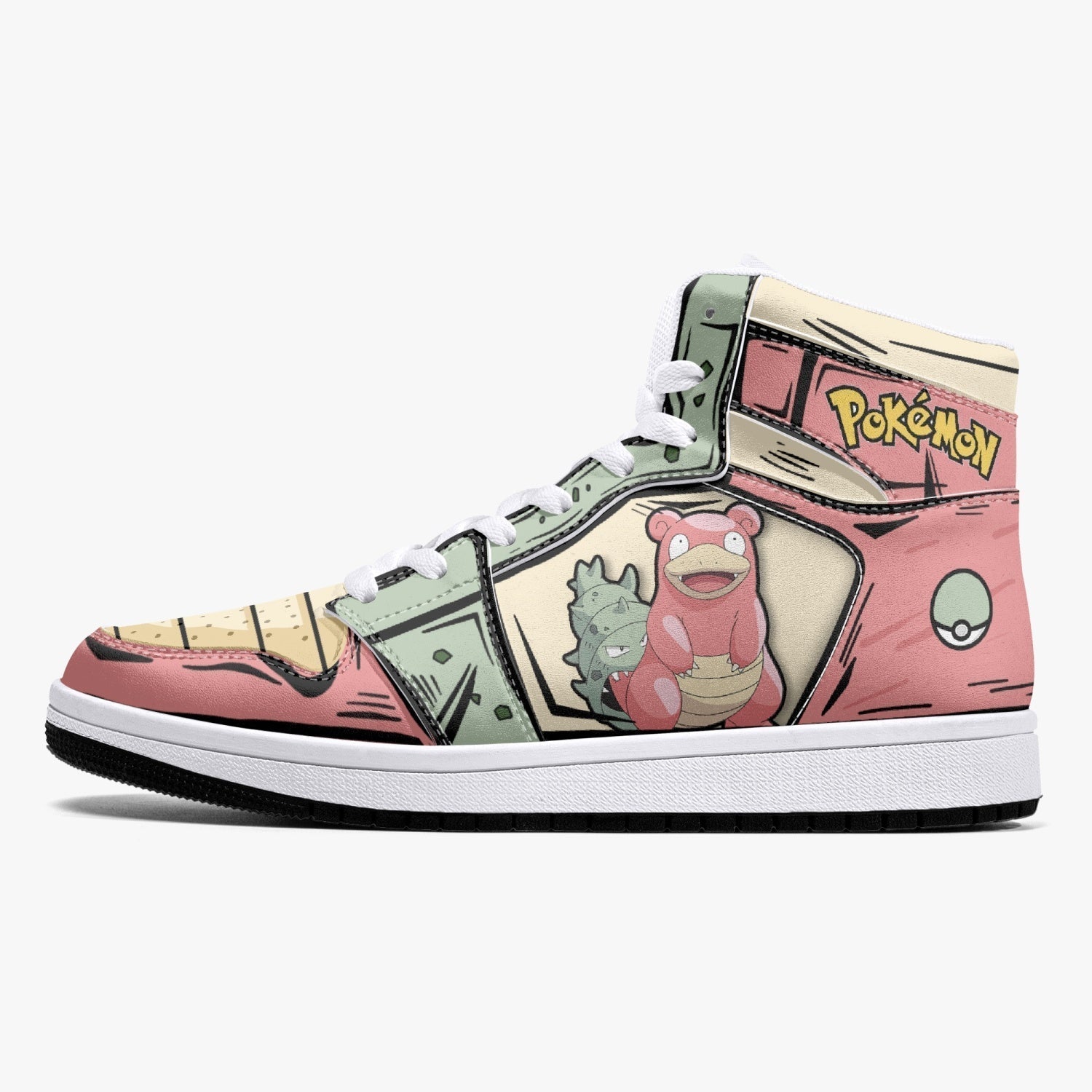 Slowbro Pokemon Mid 1 Basketball Shoes