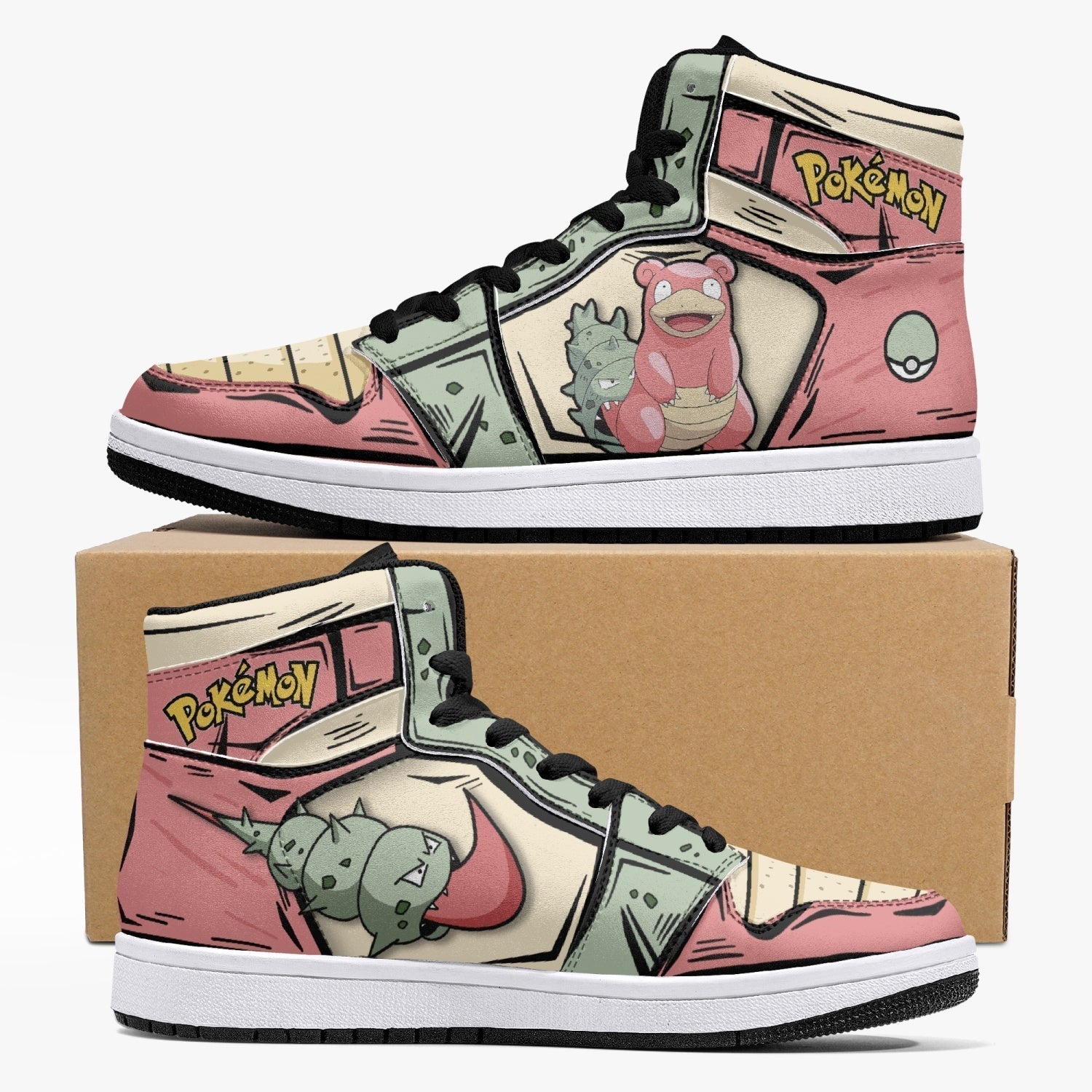 Slowbro Pokemon Mid 1 Basketball Shoes