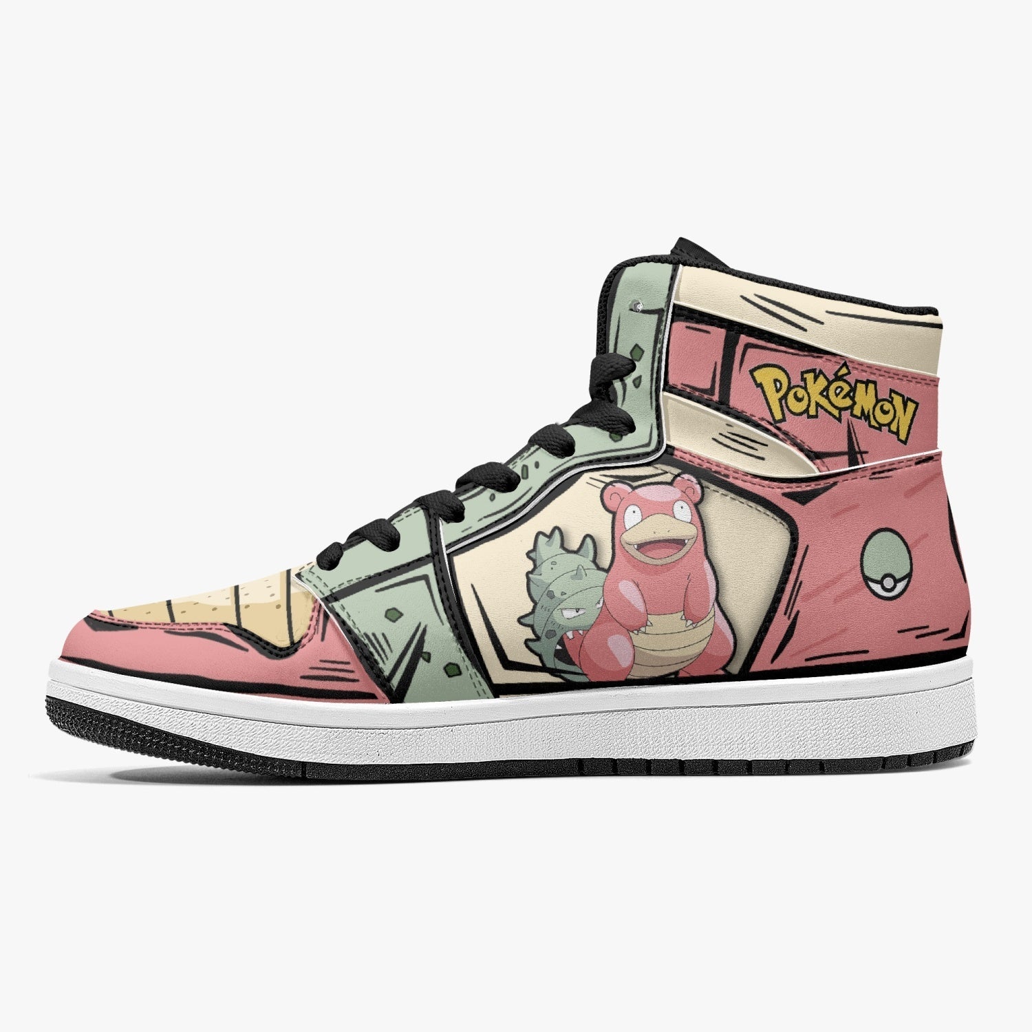 Slowbro Pokemon Mid 1 Basketball Shoes