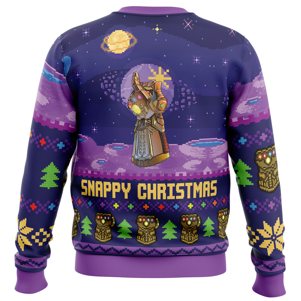 Snappy Christmas Infinity Gauntlet Marvel Ugly Christmas Sweater Nysekai