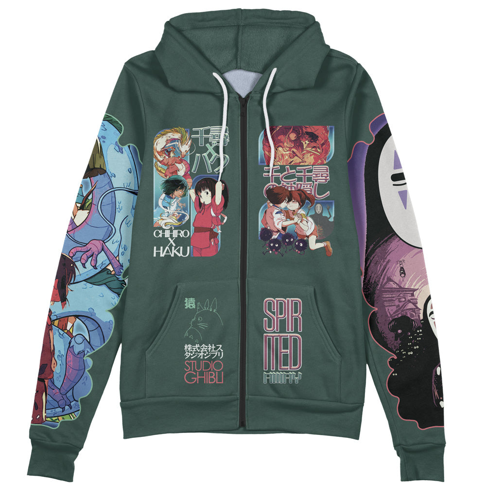 Spirited Away V2 Studio Ghibli Streetwear Zip Hoodie Jacket