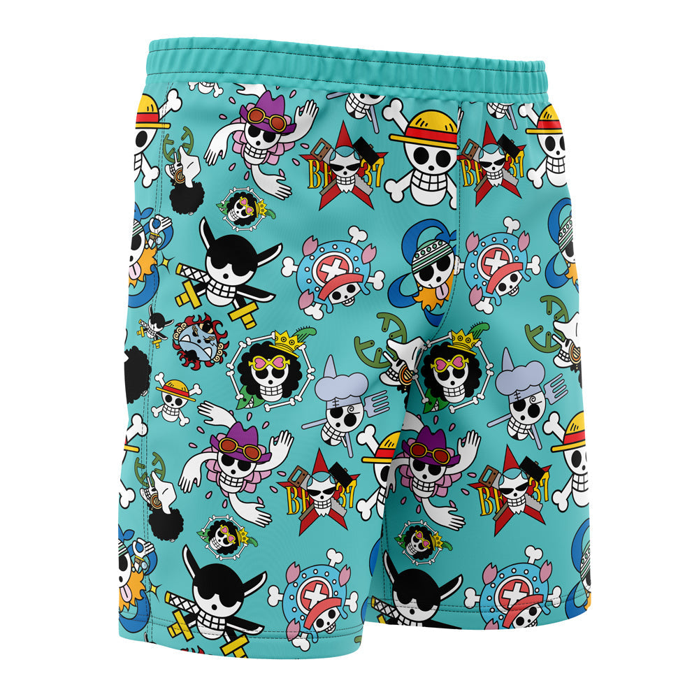 Strawhats Jolly Roger One Piece Board Shorts Swim Trunks