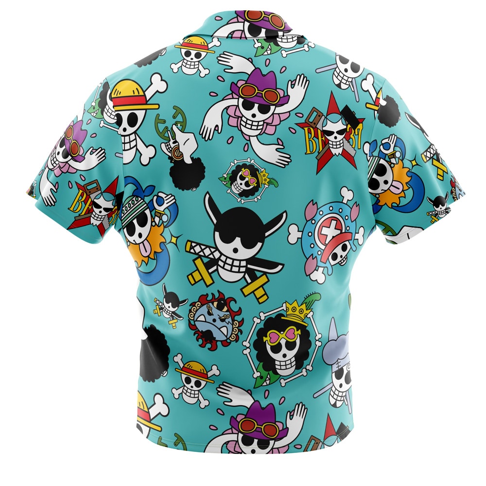 Strawhats Jolly Roger One Piece Button Up Hawaiian Shirt