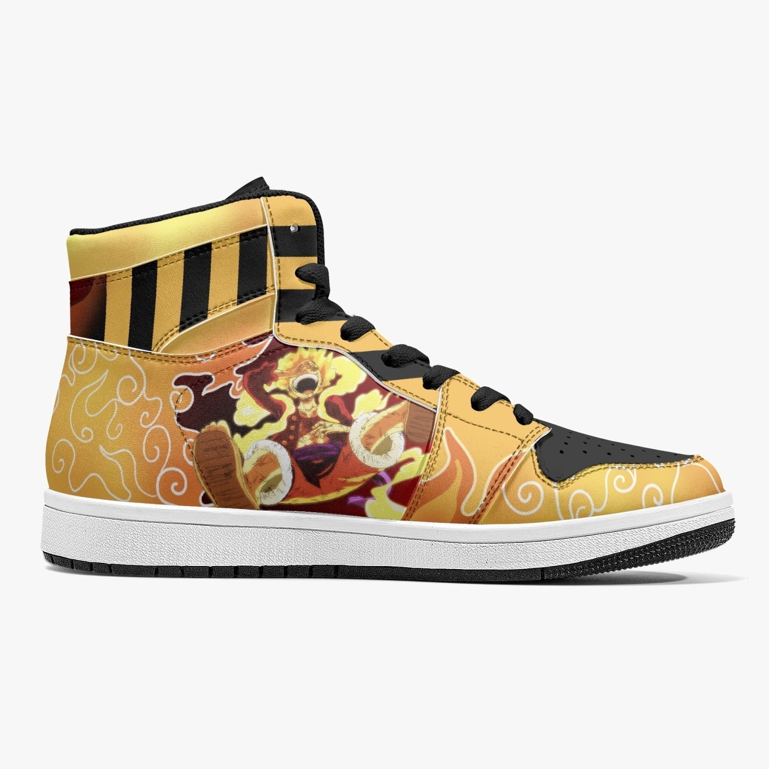 Sun God Luffy One Piece Mid 1 Basketball Shoes