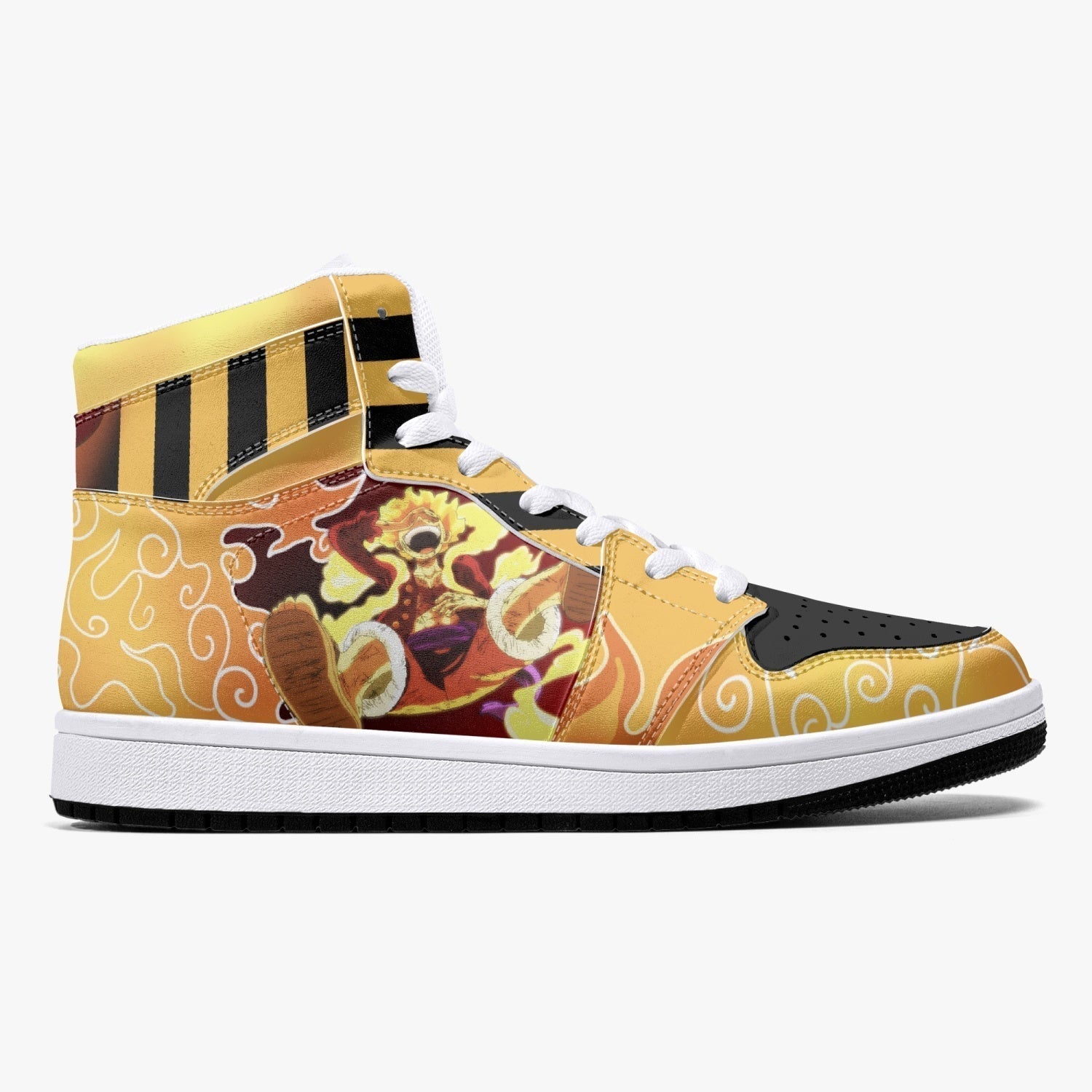 Sun God Luffy One Piece Mid 1 Basketball Shoes