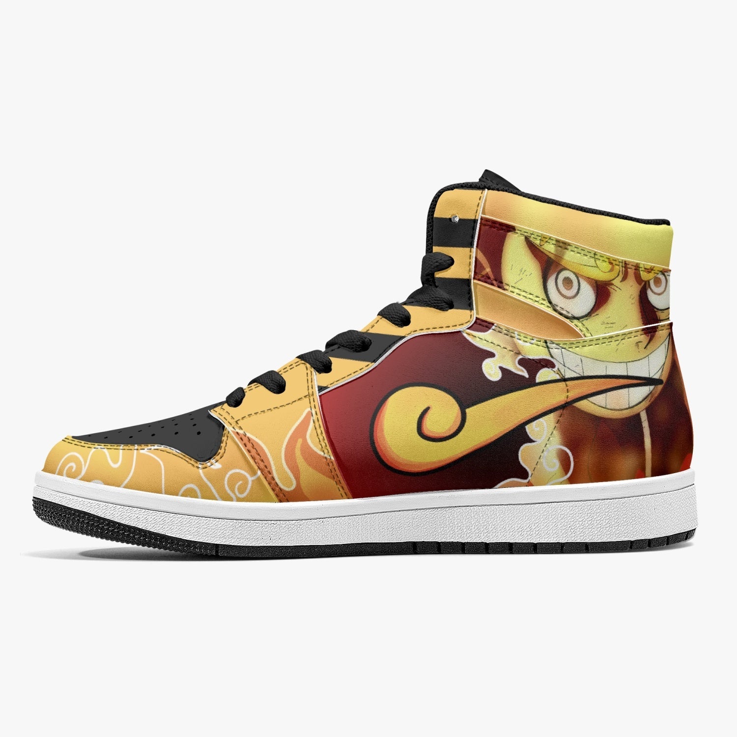 Sun God Luffy One Piece Mid 1 Basketball Shoes