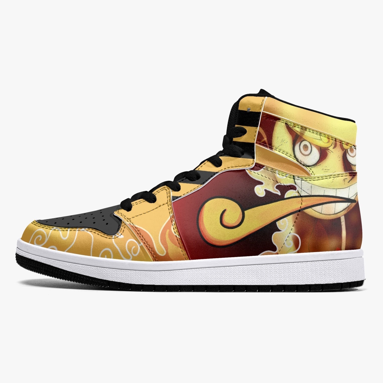 Sun God Luffy One Piece Mid 1 Basketball Shoes