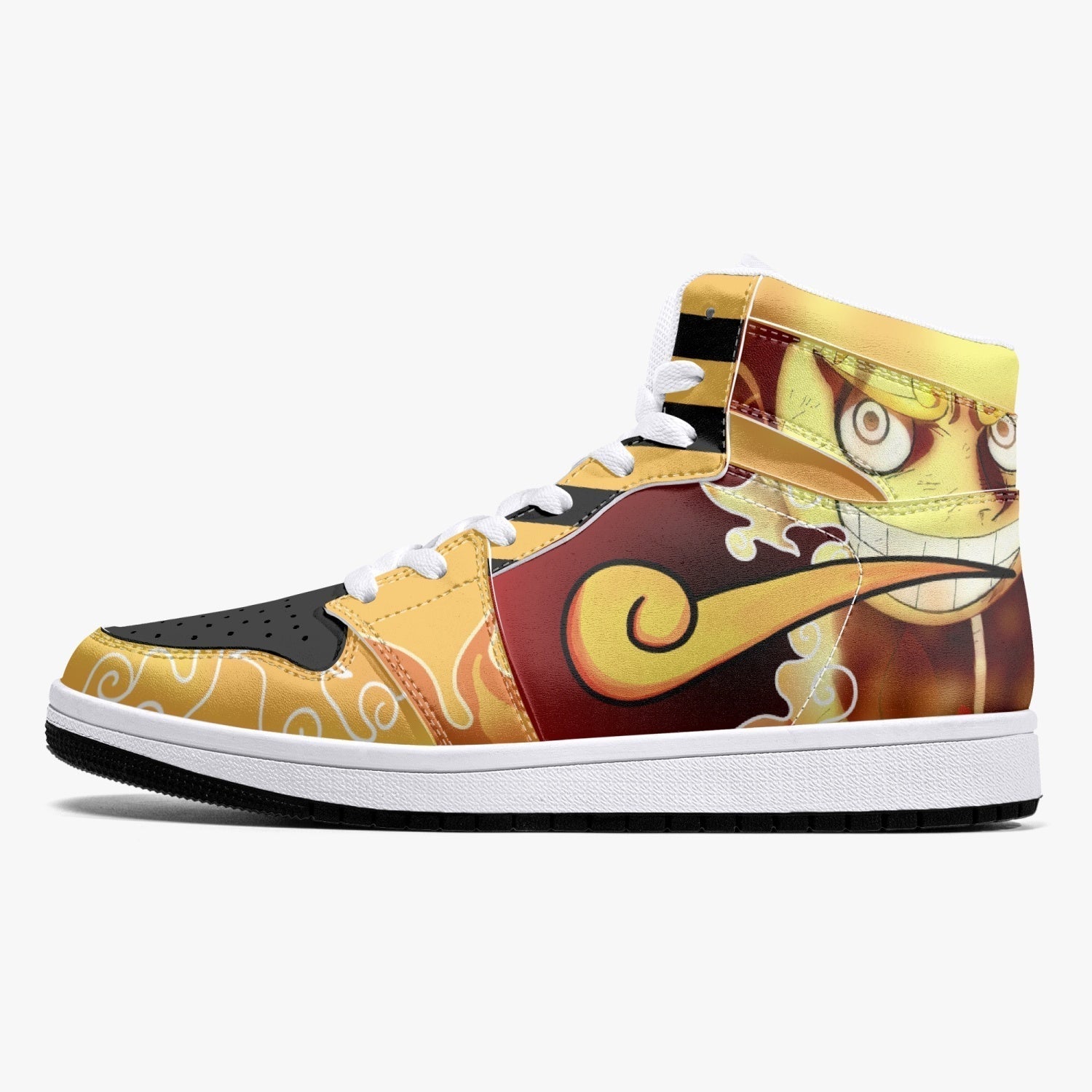 Sun God Luffy One Piece Mid 1 Basketball Shoes