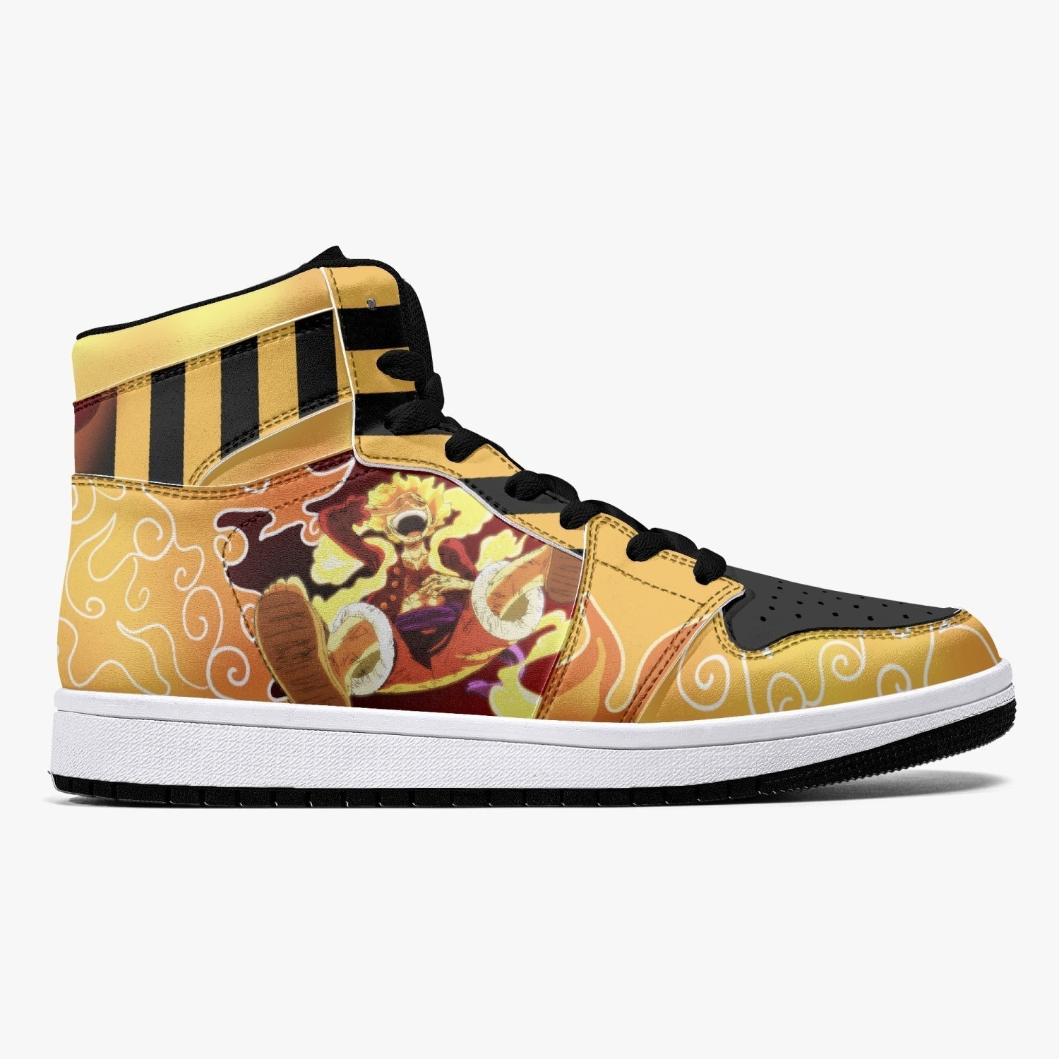 Sun God Luffy One Piece Mid 1 Basketball Shoes