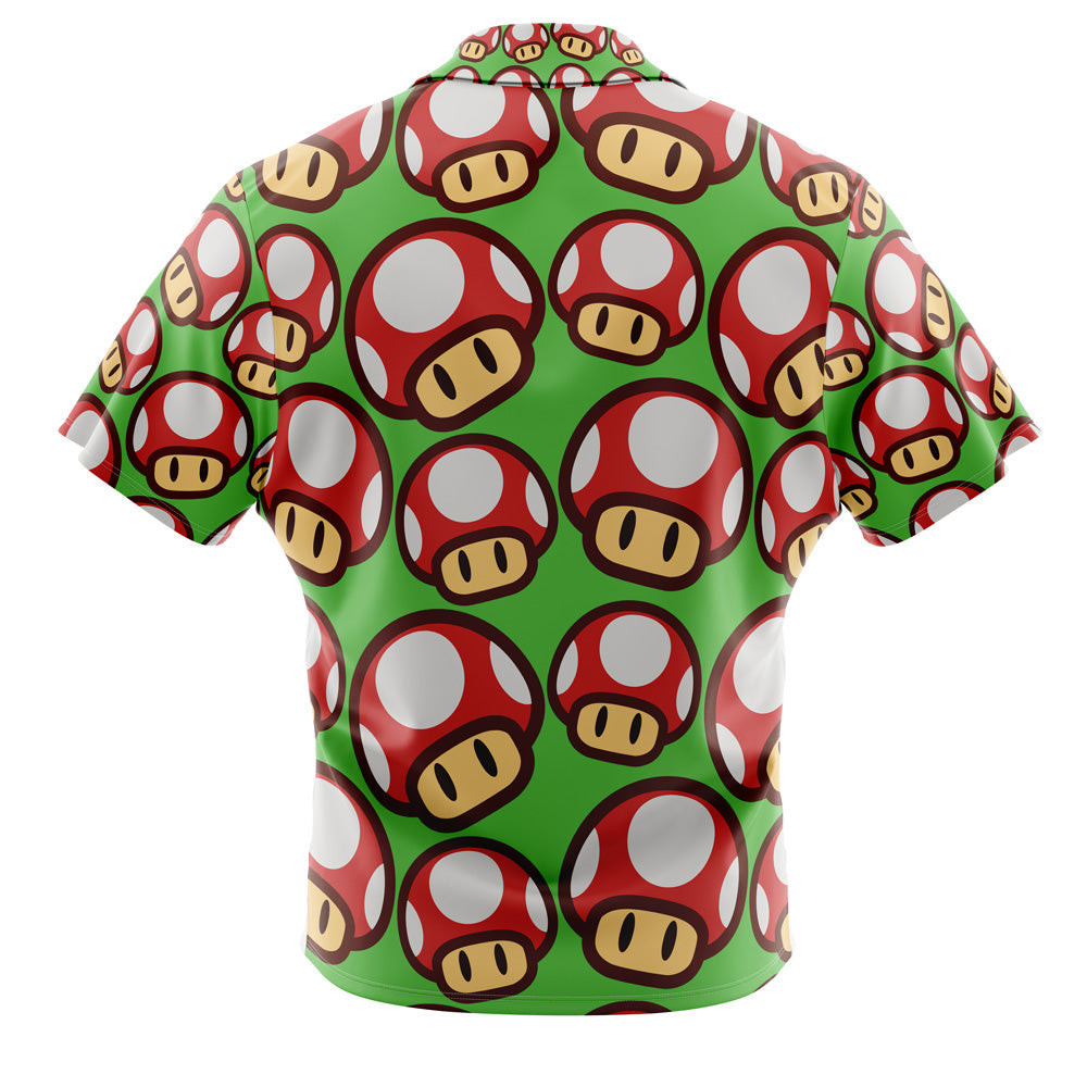 Super Mushroom Super Mario Button Up Hawaiian Shirt