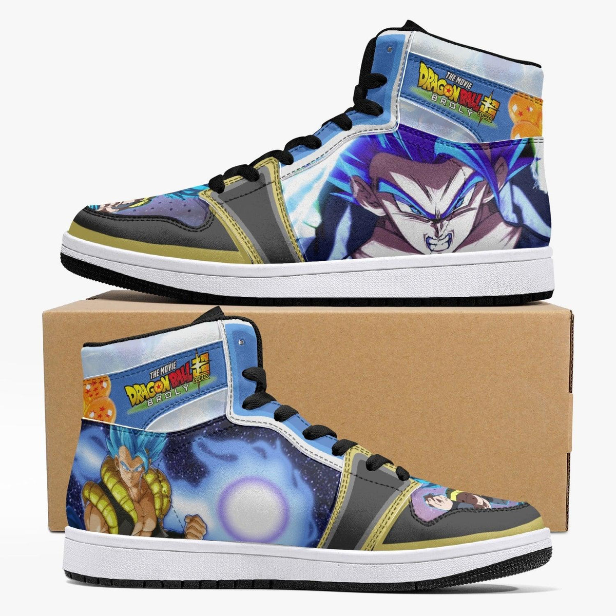 Super Saiyan Blue Gogeta Dragon Ball Super Broly Mid 1 Basketball Shoes Nysekai