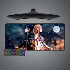 Sword Art Online Moon Design M-XXL Size Gaming Mouse Pad, Computer Desk Mat