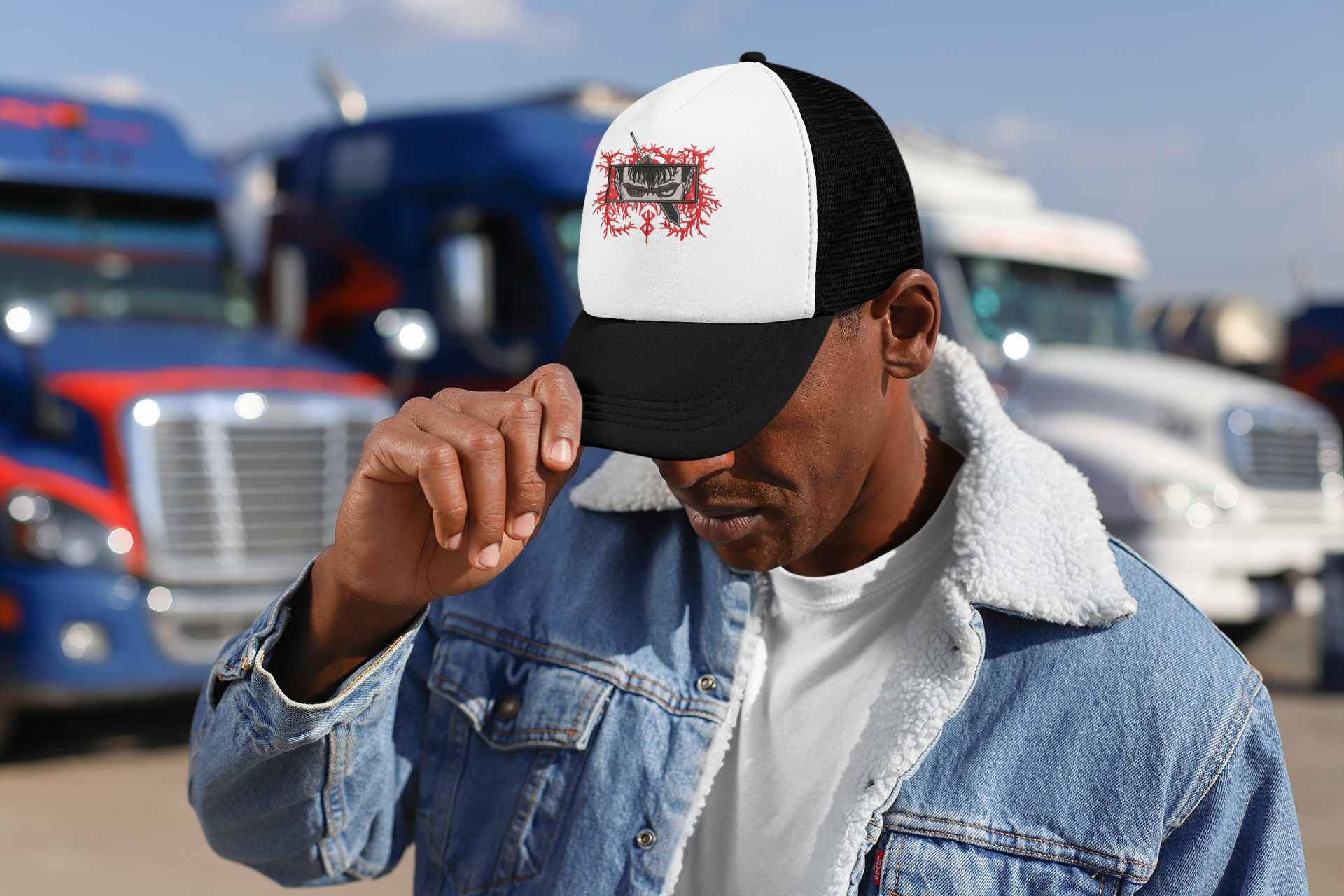 Nysekai "Berserk Anime Embroidered" Trucker Hat