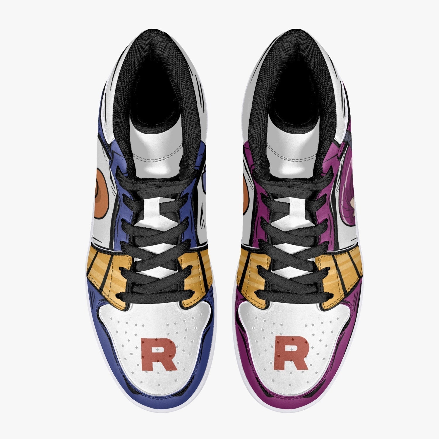 Team Rocket Pokemon Mid 1 Basketball Shoes