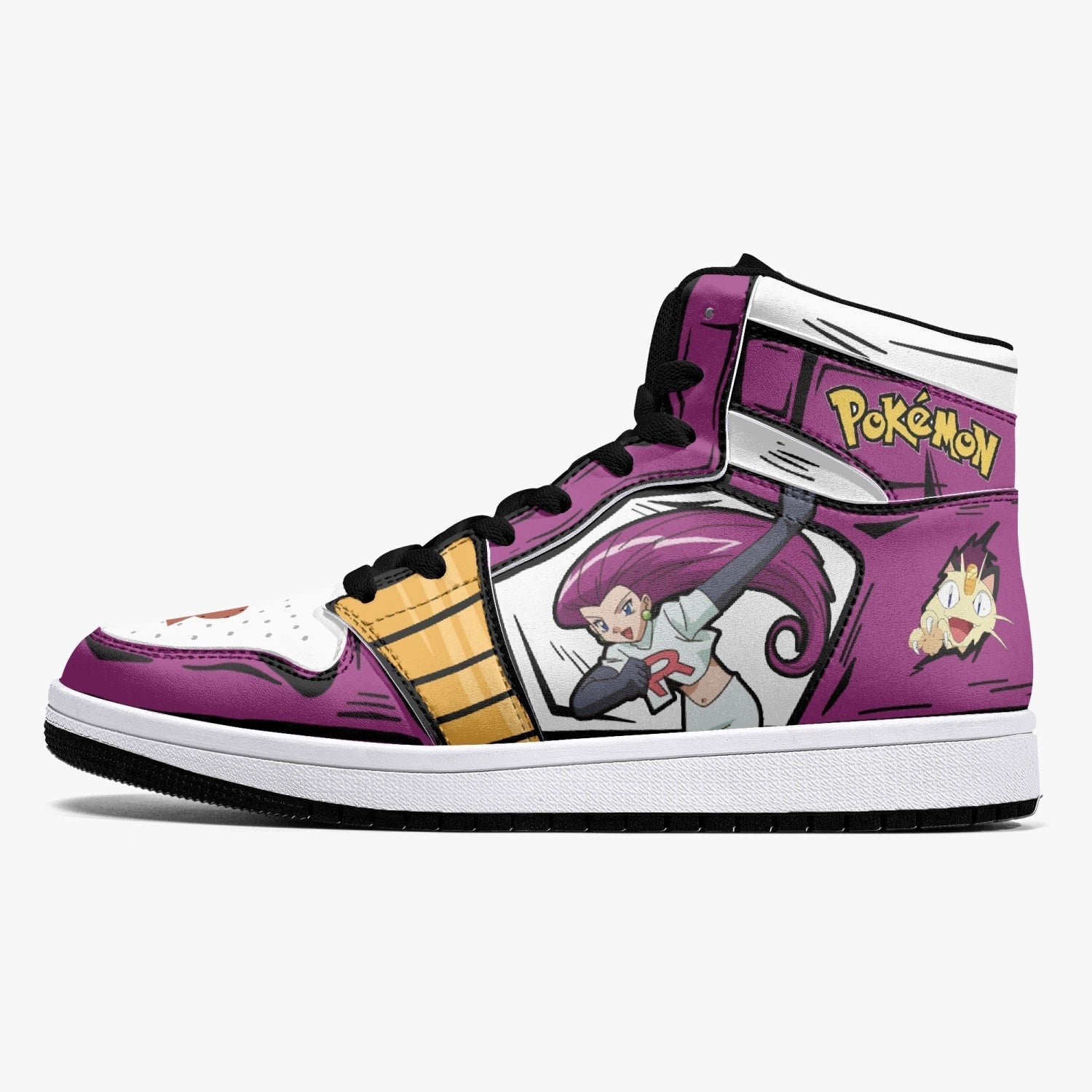 Team Rocket Pokemon Mid 1 Basketball Shoes