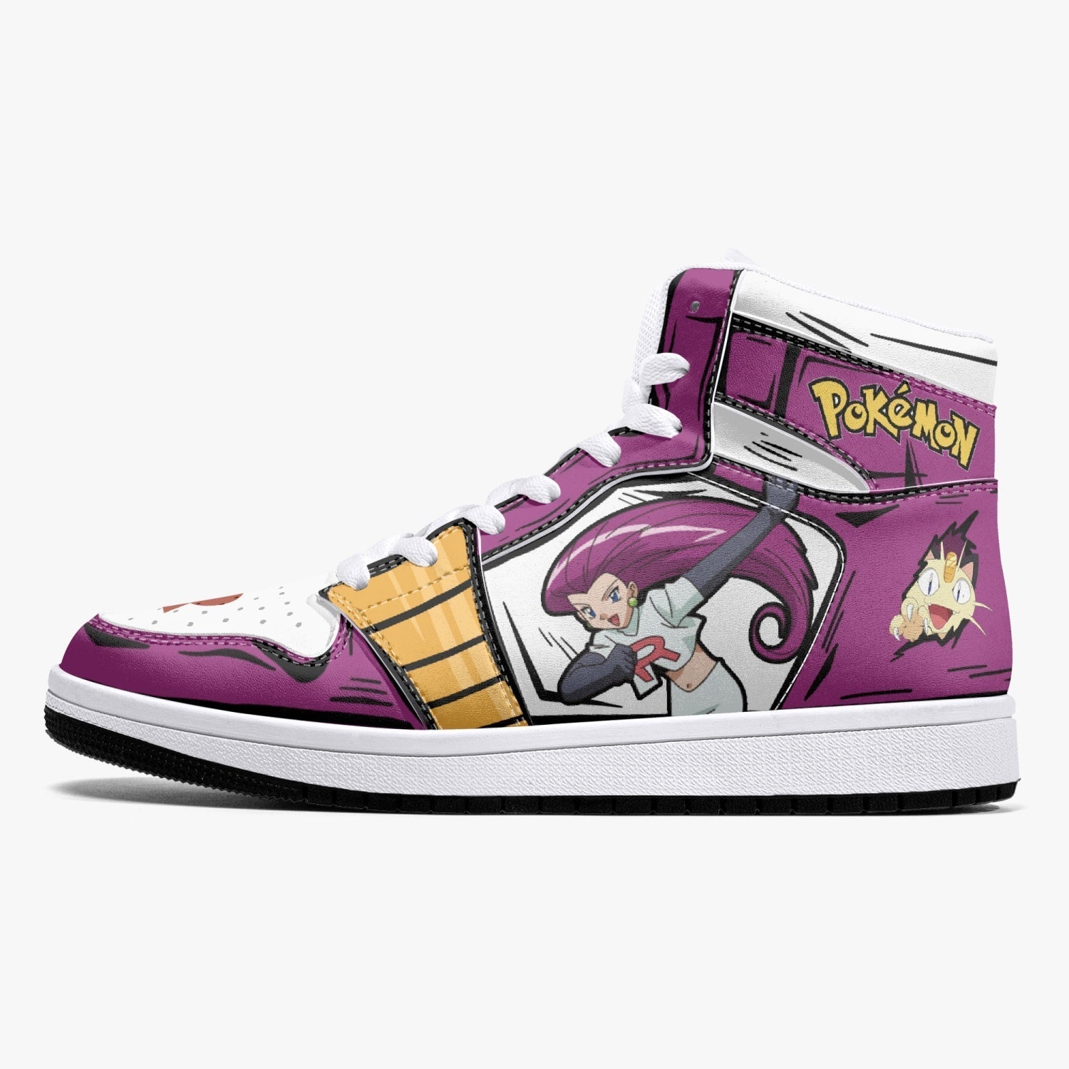 Team Rocket Pokemon Mid 1 Basketball Shoes