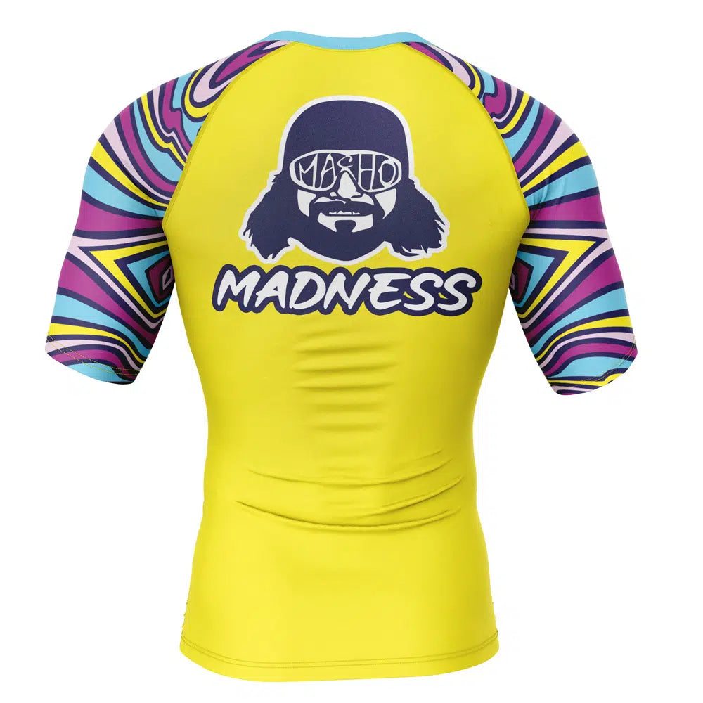 The Cream of the Crop Trippy Randy Savage Pop Culture Short Sleeve Rash Guard Compression Shirt