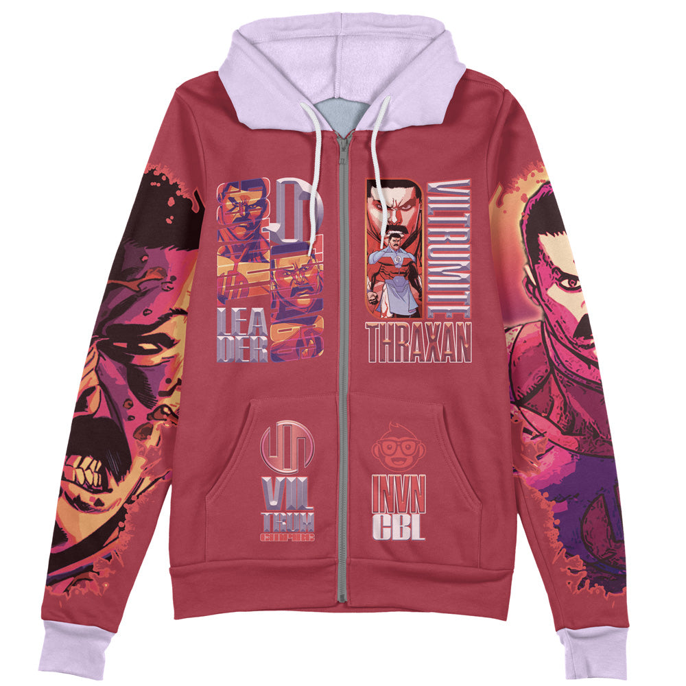 Thragg Invincible Streetwear Zip Hoodie Jacket