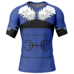 Tobirama Senju Naruto Short Sleeve Rash Guard Compression Shirt