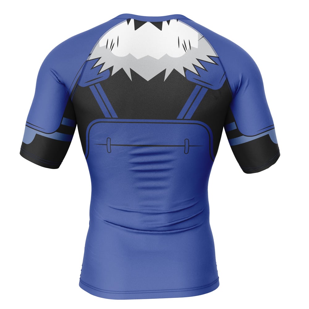 Tobirama Senju Naruto Short Sleeve Rash Guard Compression Shirt