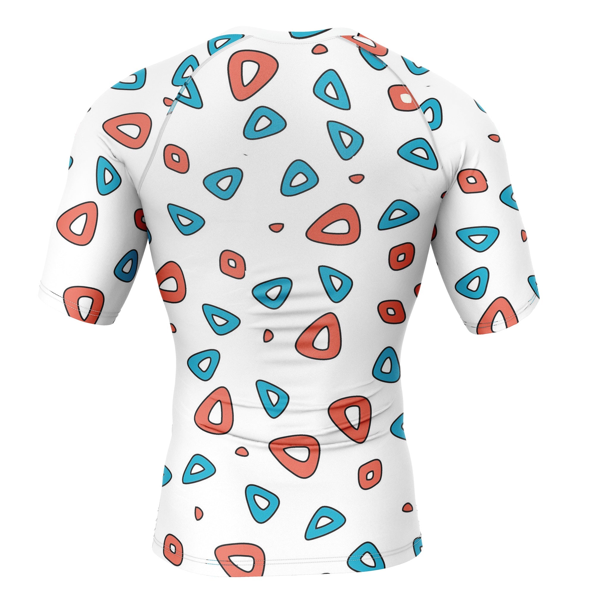 Togepi pattern Pokemon Short Sleeve Rash Guard Compression Shirt