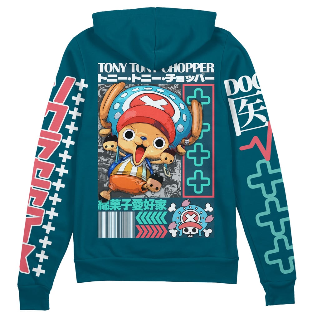 Tony Tony Chopper V2 One Piece" Streetwear Zip Hoodie Jacket