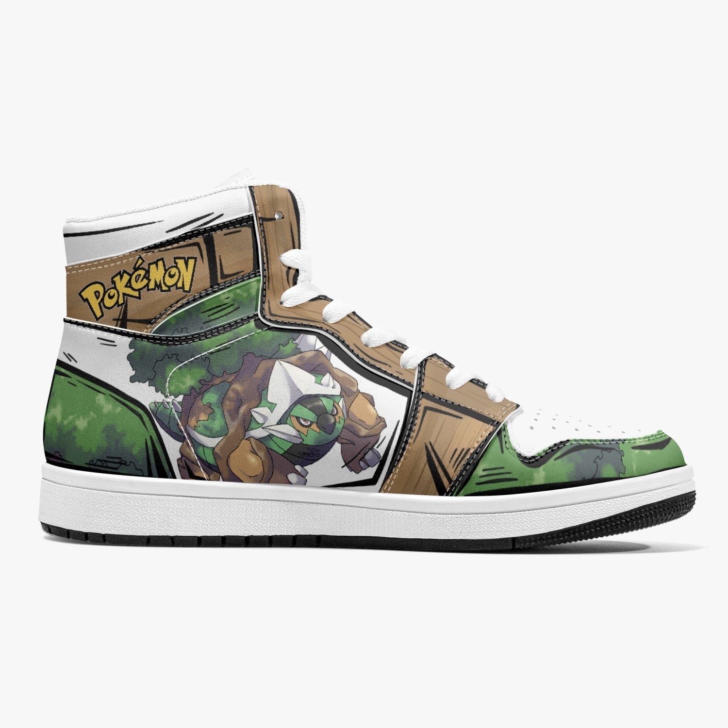 Torterra Pokemon Mid 1 Basketball Shoes