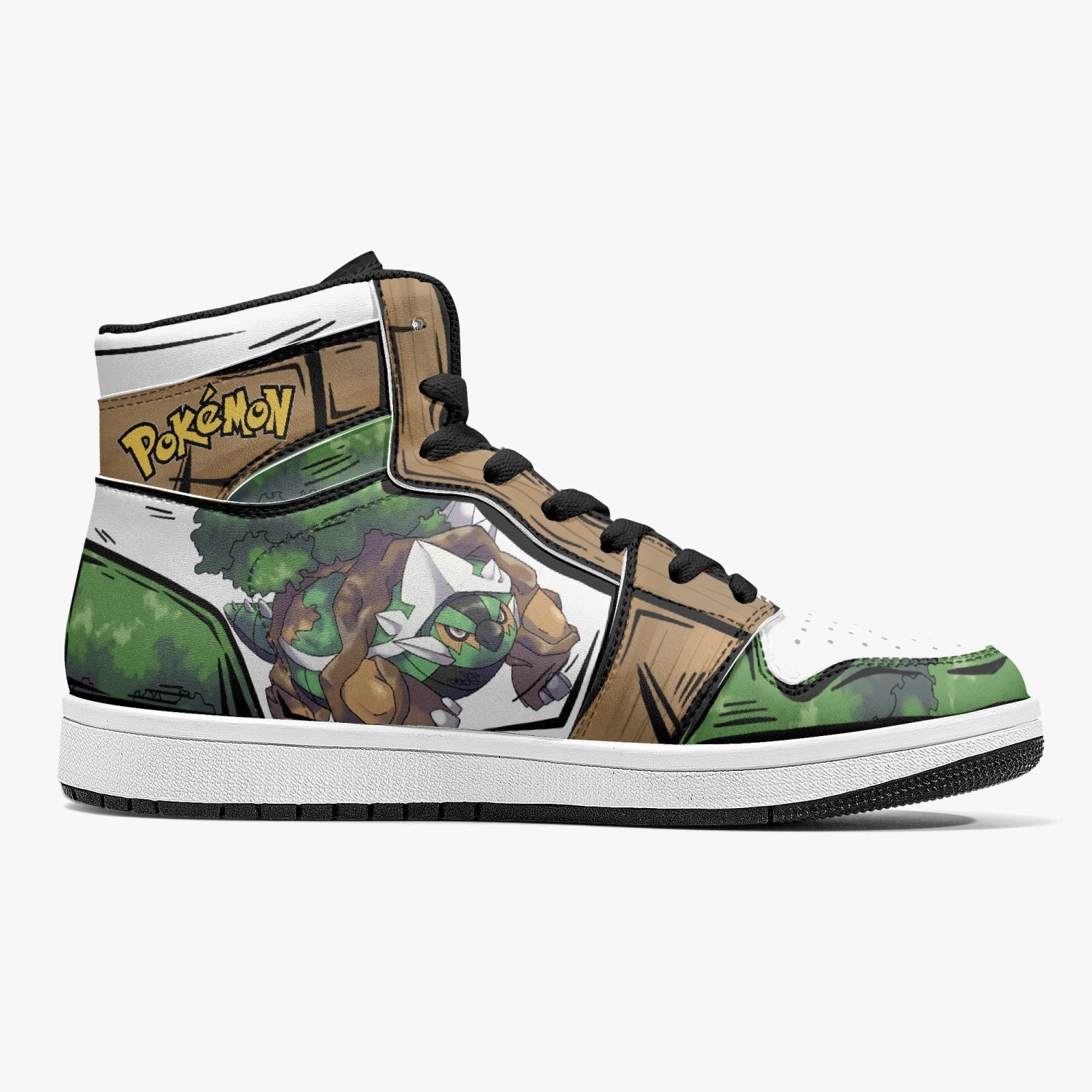 Torterra Pokemon Mid 1 Basketball Shoes