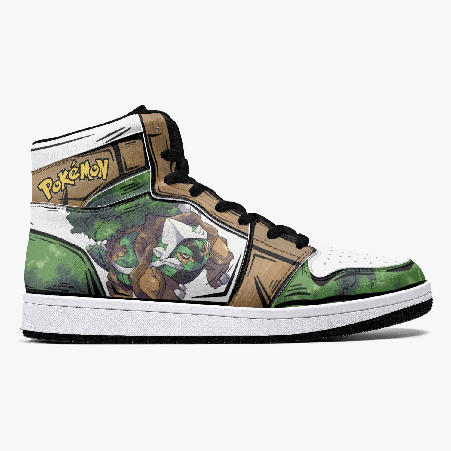 Torterra Pokemon Mid 1 Basketball Shoes