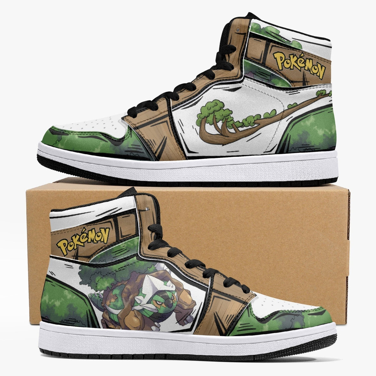 Torterra Pokemon Mid 1 Basketball Shoes