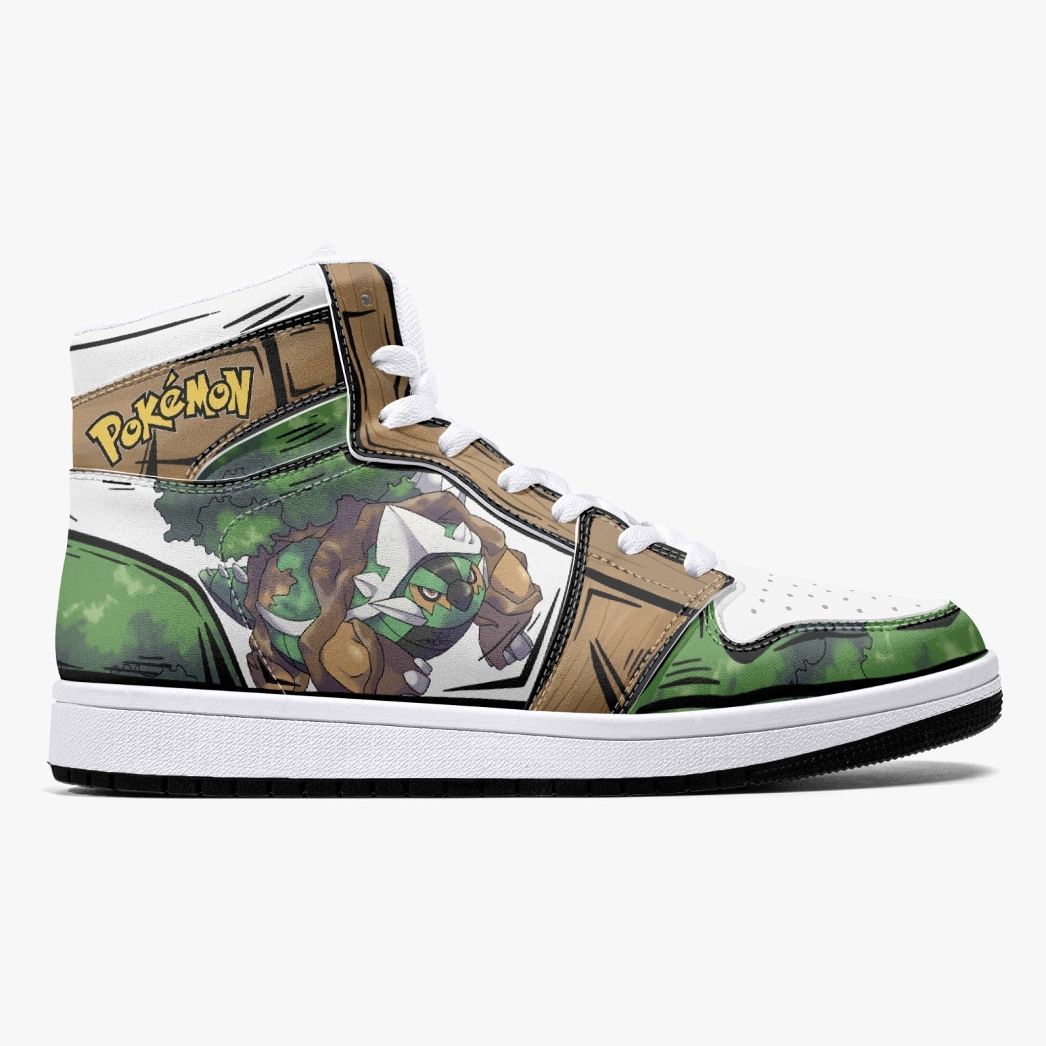 Torterra Pokemon Mid 1 Basketball Shoes