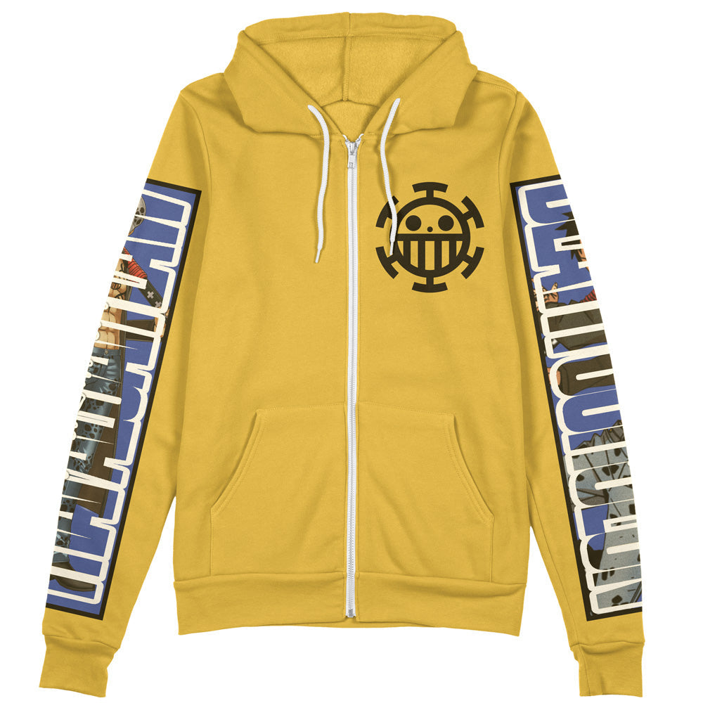 Trafalgar D. Law One Piece Streetwear Zip Hoodie Jacket