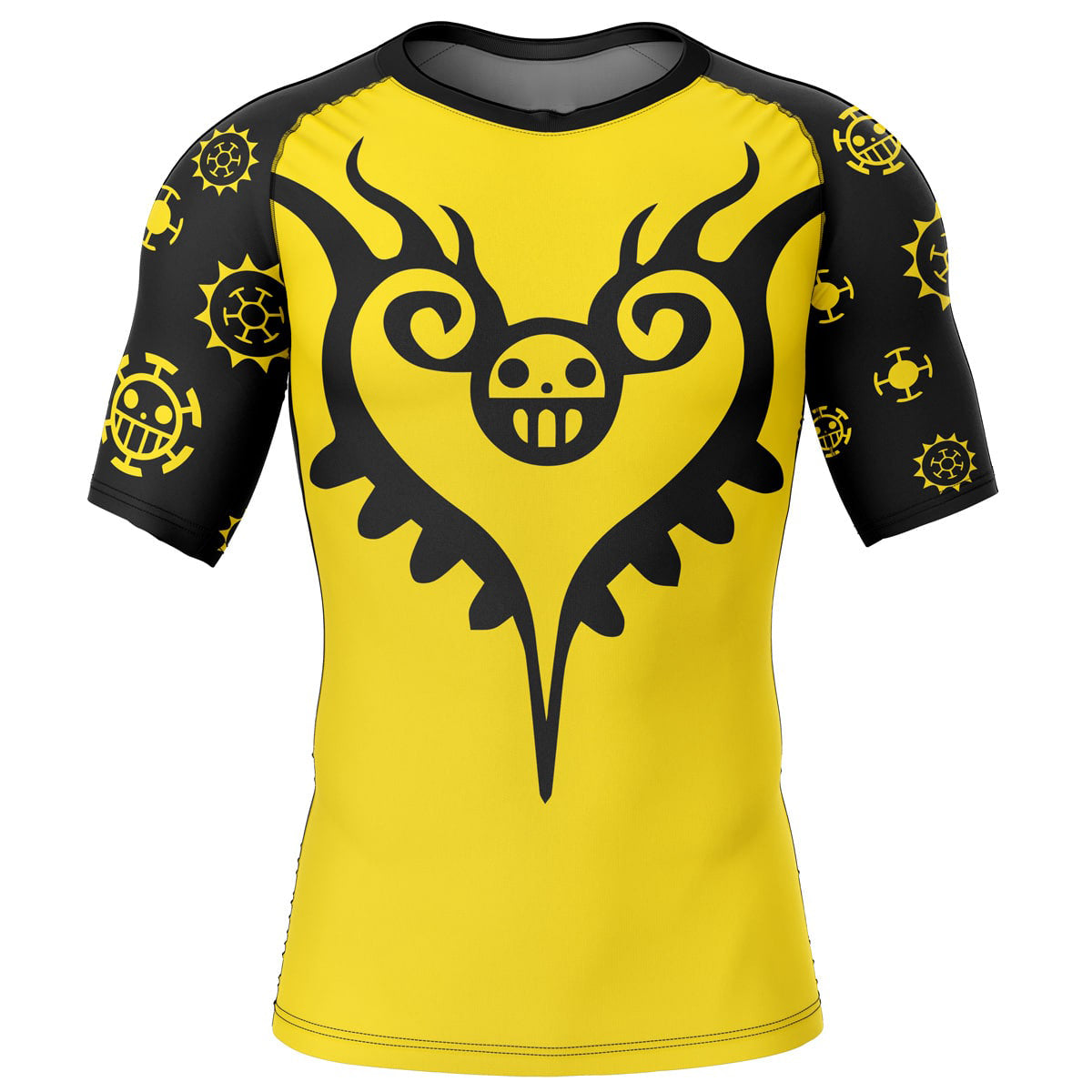 Trafalgar Law One Piece Short Sleeve Rash Guard Compression Shirt