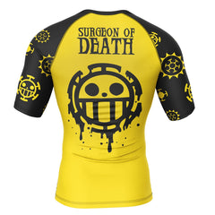 Trafalgar Law One Piece Short Sleeve Rash Guard Compression Shirt