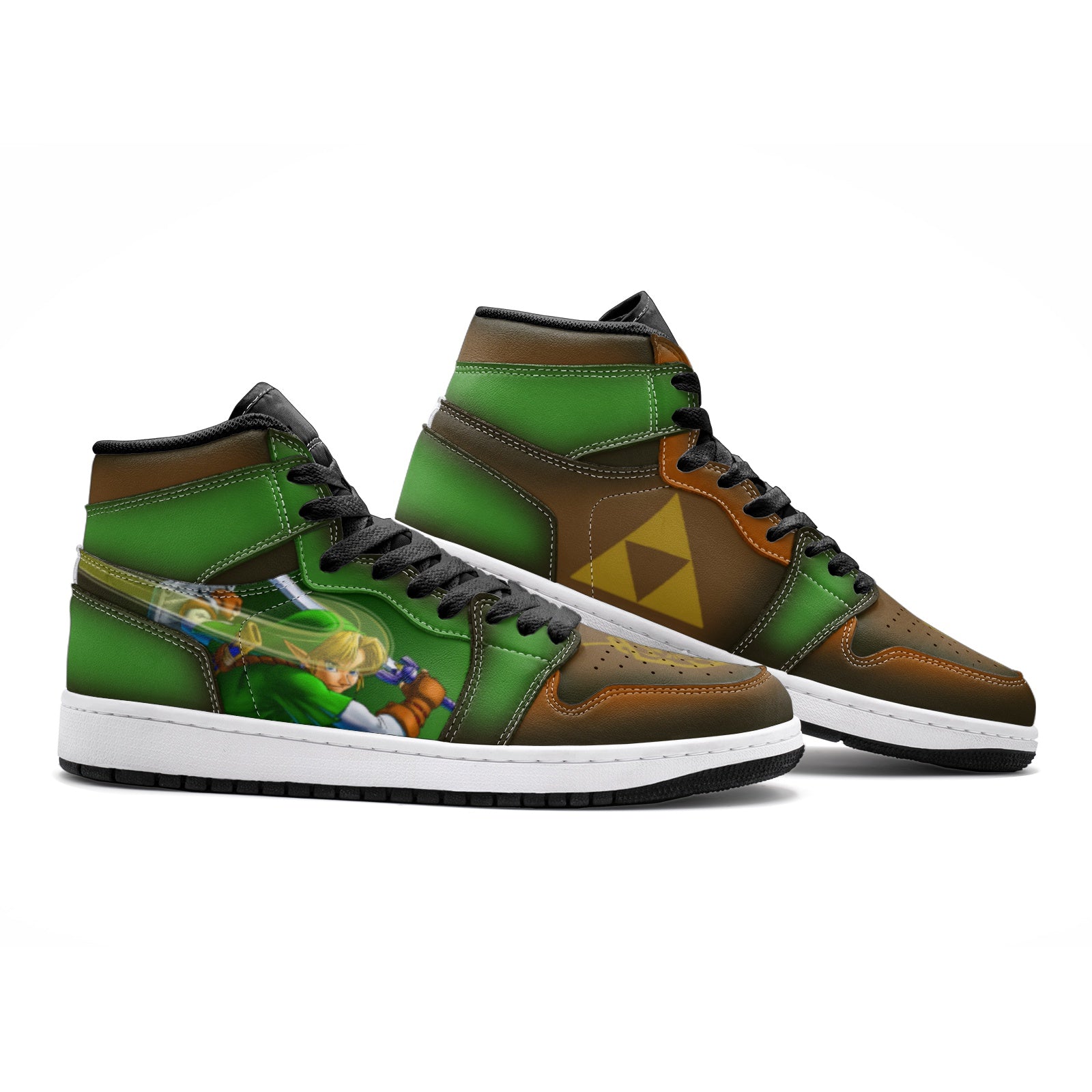 Triforce Symbol Zelda Mid 1 Basketball Shoes