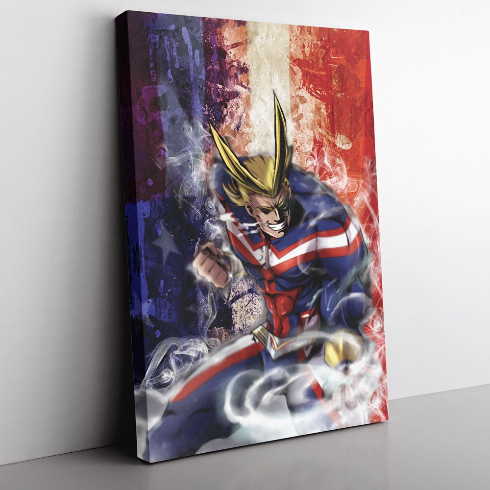 Trippy All Might My Hero Academia Canvas Print Wall Art