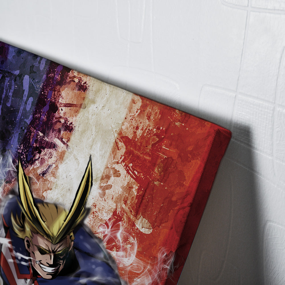 Trippy All Might My Hero Academia Canvas Print Wall Art