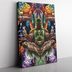 Trippy Boba Fett Star Wars Vertical Canvas Print Wall Art