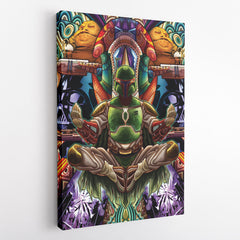 Trippy Boba Fett Star Wars Vertical Canvas Print Wall Art