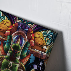 Trippy Boba Fett Star Wars Vertical Canvas Print Wall Art