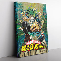 Trippy Deku My Hero Academia Canvas Print Wall Art - Nysekai