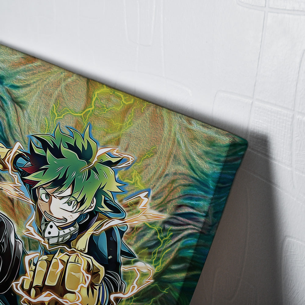 Trippy Deku My Hero Academia Canvas Print Wall Art - Nysekai