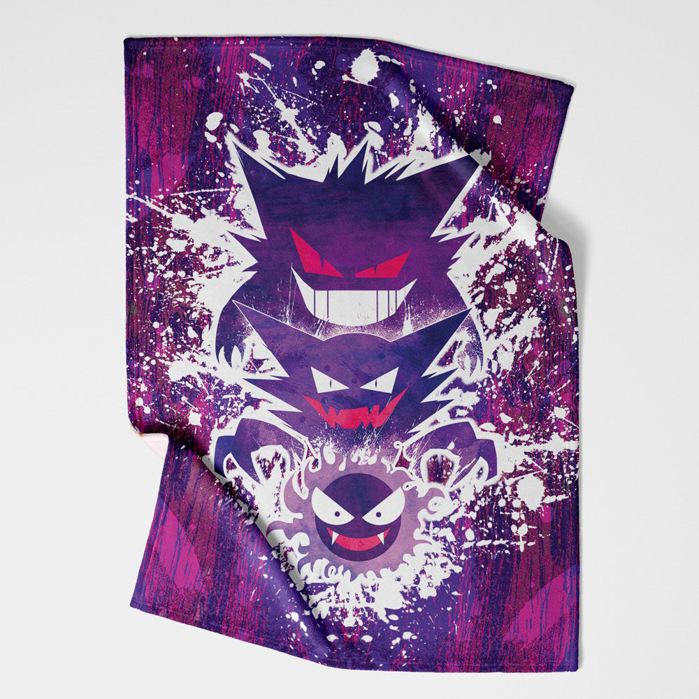 Trippy Ghostly Evolution Gastly Haunter Gengar Pokemon Blanket