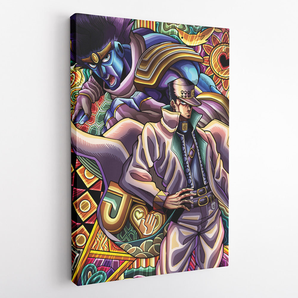 Trippy Jotaro Kujo JoJo's Bizarre Adventure Canvas Print Wall Art - Nysekai