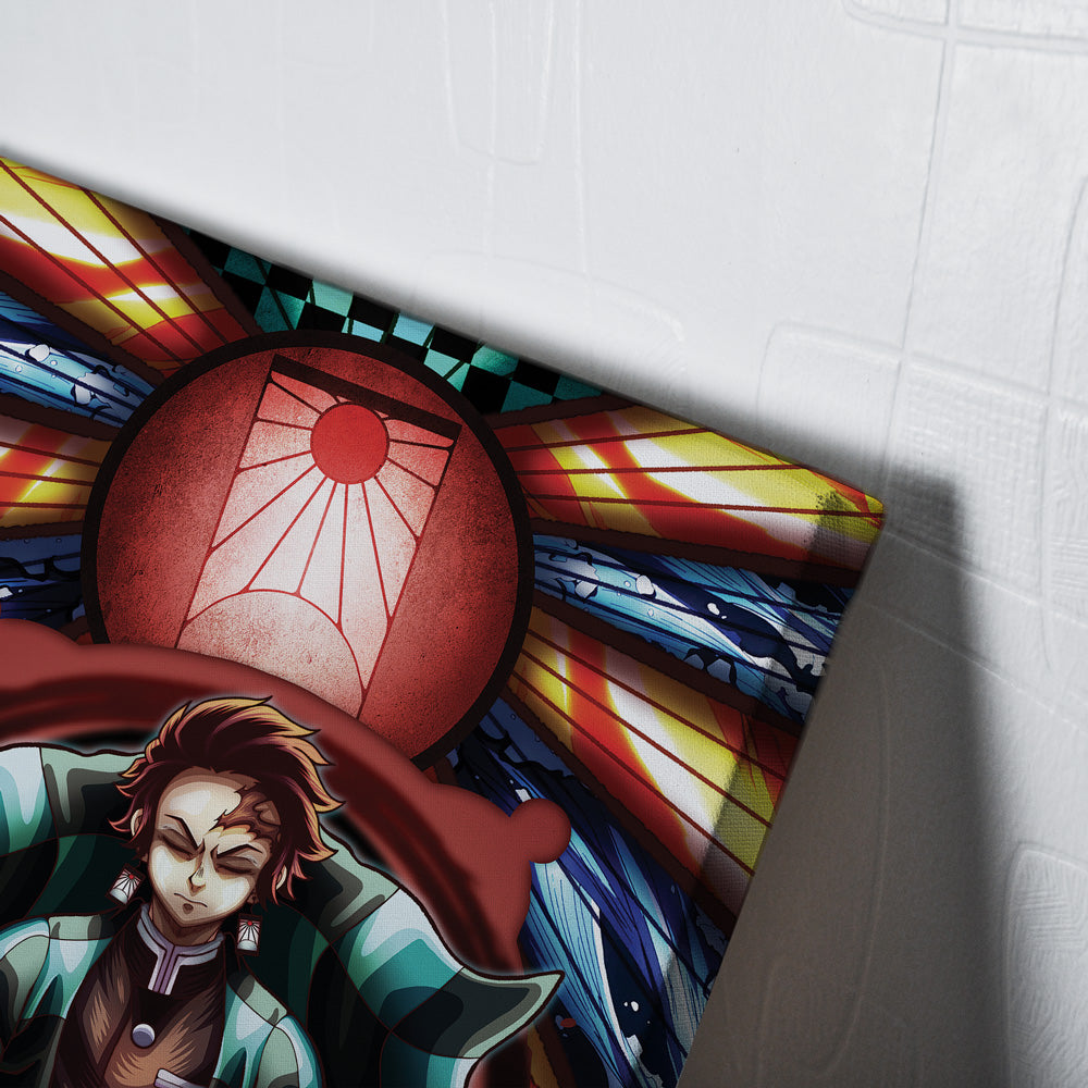 Trippy Kamado Tanjiro Demon Slayer Vertical Canvas Print Wall Art - Nysekai