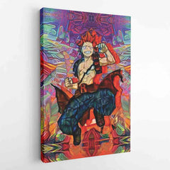 Trippy Kirishima Red Riot My Hero Academia Canvas Print Wall Art